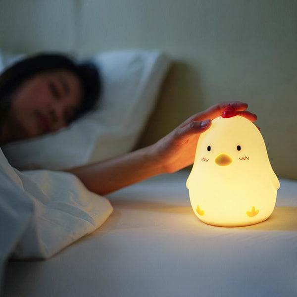 ChickenLamp MUID - Silicone LED Lamp in Chicken Shape, Playful Design, 30 cm Tall