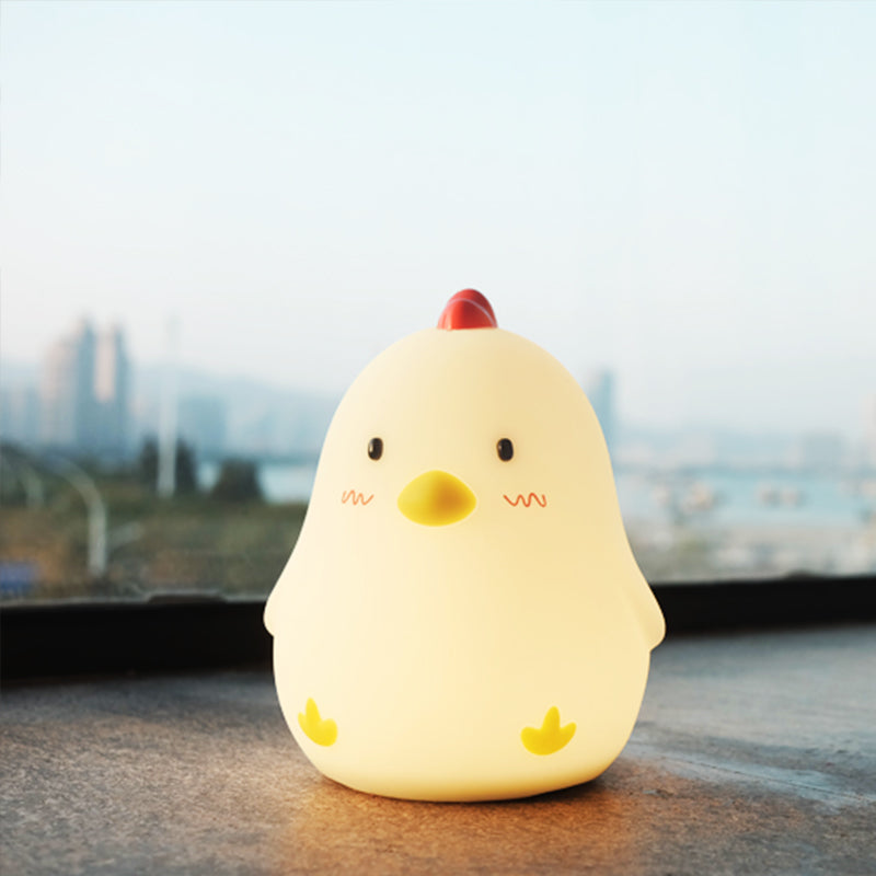 ChickenLamp MUID - Silicone LED Lamp in Chicken Shape, Playful Design, 30 cm Tall